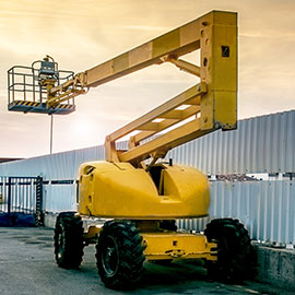 Cherry picker benefiting from annual hired in plant insurance cover